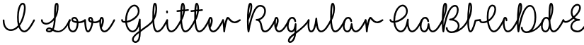 I Love Glitter Regular font