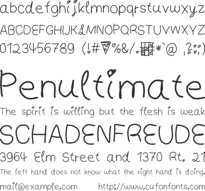 People font preview