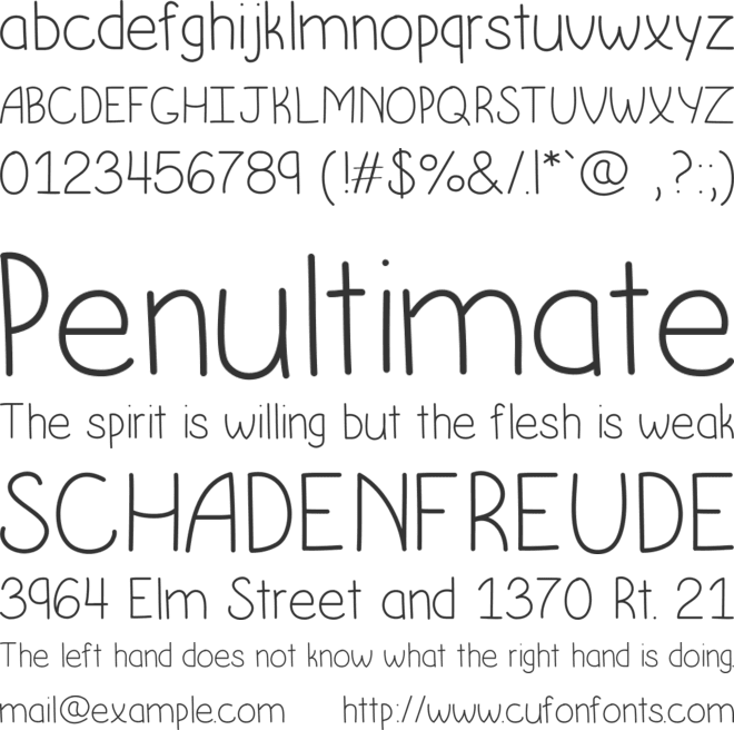 Krumkake font preview