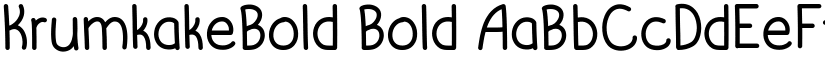 KrumkakeBold Bold font