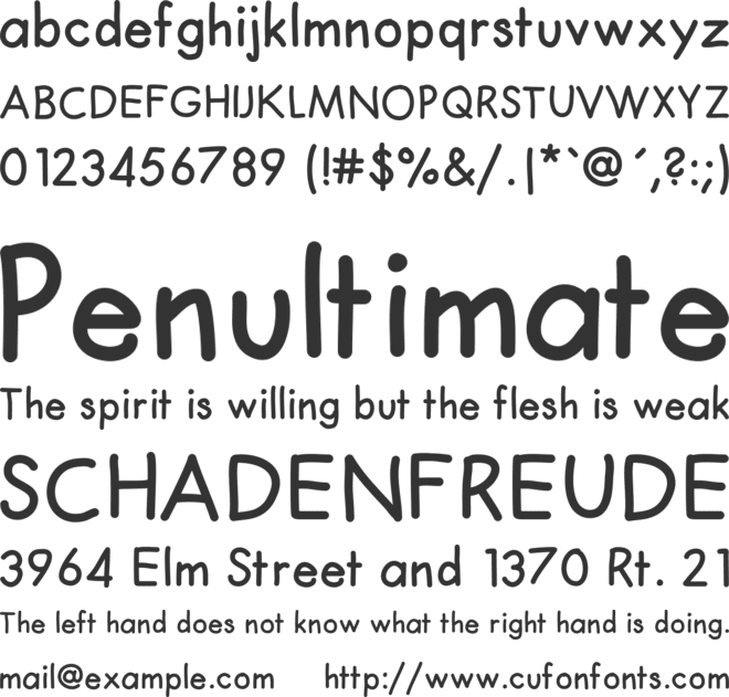 Claphappy font preview