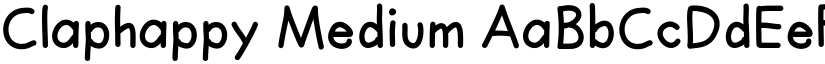 Claphappy Medium font