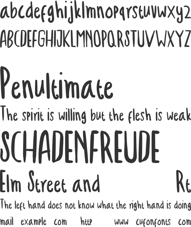 Troficanos font preview