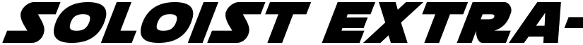 Soloist Extra-Italic Italic font