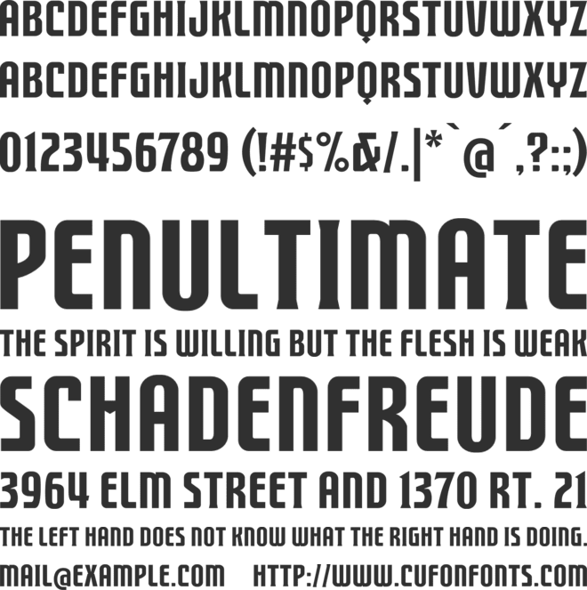 FTY STRATEGYCIDE NCV font preview