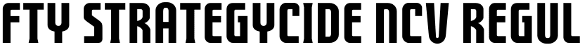 FTY STRATEGYCIDE NCV Regular font