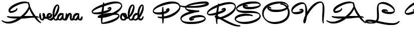Avelana Bold PERSONAL USE Regular font