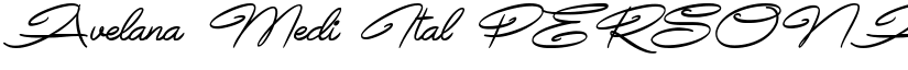 Avelana Medi Ital PERSONAL USE Regular font