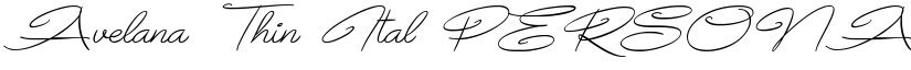 Avelana Thin Ital PERSONAL USE Regular font