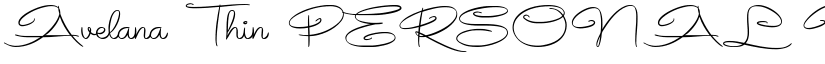 Avelana Thin PERSONAL USE Regular font