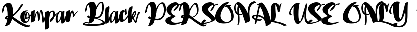 Kompar Black PERSONAL USE ONLY Regular font