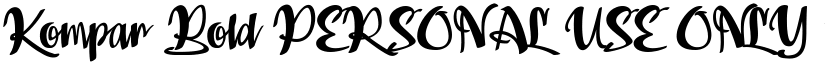 Kompar Bold PERSONAL USE ONLY Regular font