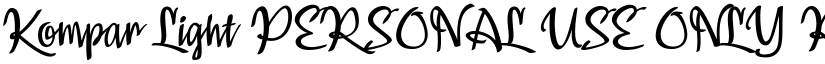 Kompar Light PERSONAL USE ONLY Regular font