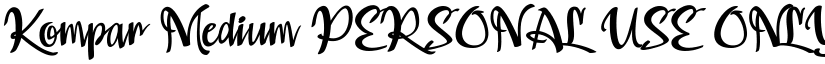 Kompar Medium PERSONAL USE ONLY Regular font