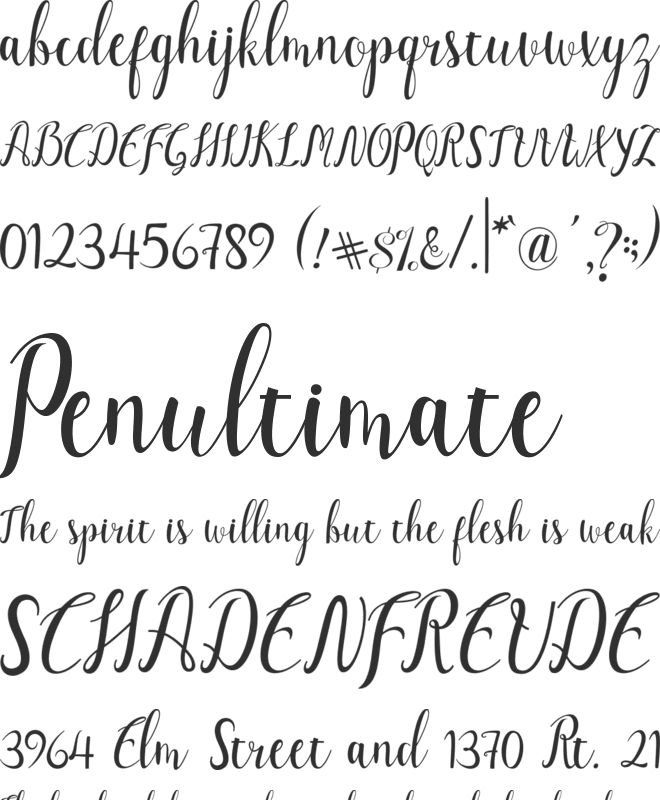 Luciana font preview