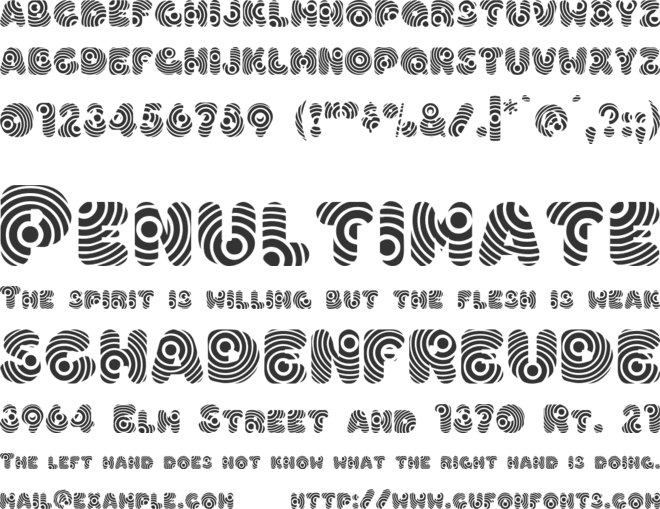 Hypmotizin font preview