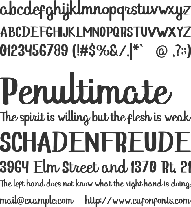 Hello Dina Script font preview