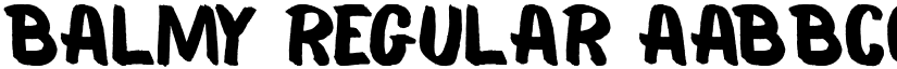 Balmy Regular font