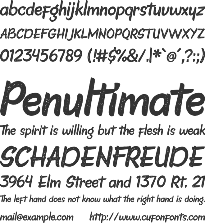 Faito Rough font preview