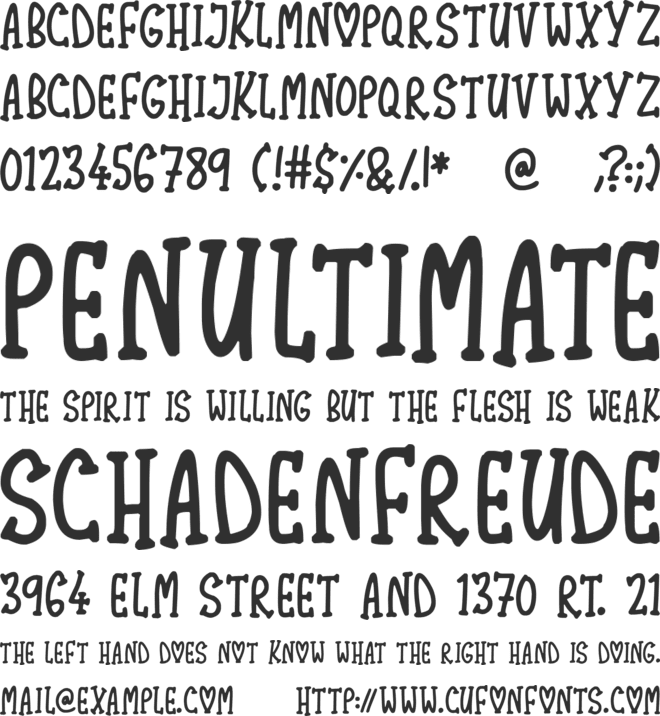 Lovely Serifs font preview