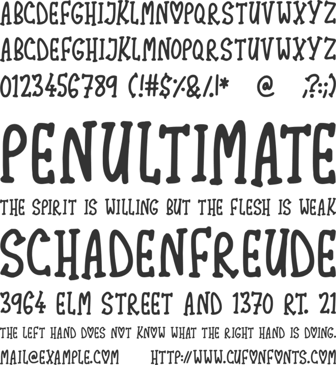 Lovely Serifs font preview