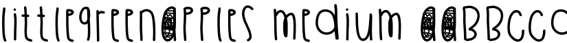 LittleGreenApples Medium font