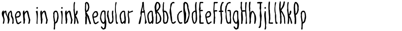 men in pink Regular font