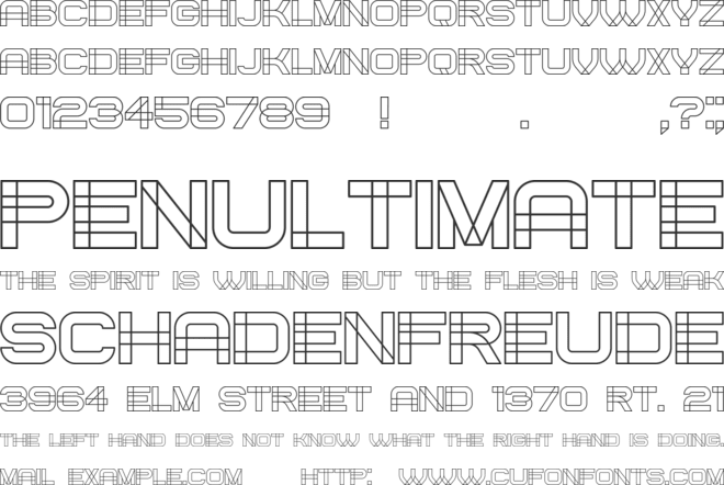 Created font preview