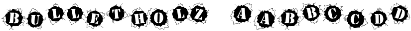BulletHolz font