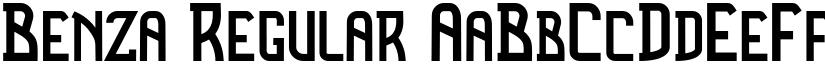 Benza Regular font