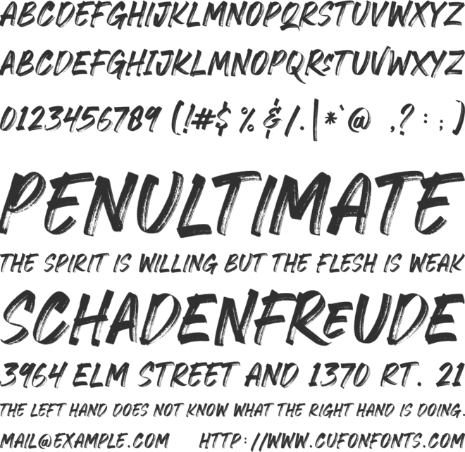 CRACKERS BRUSHER font preview
