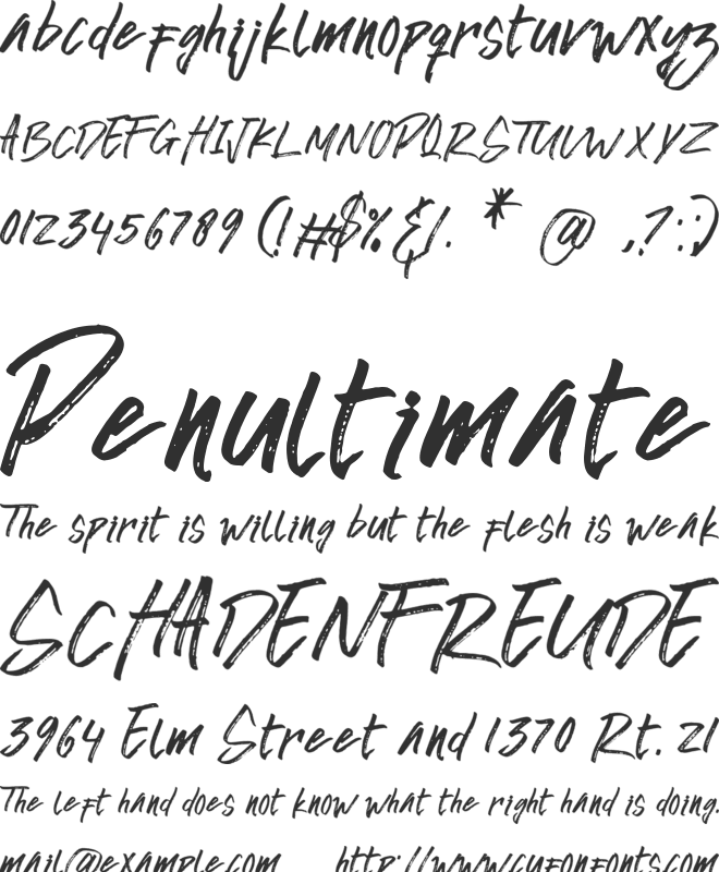 awkward alone font preview