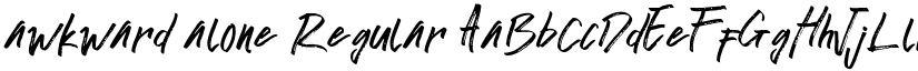 awkward alone Regular font