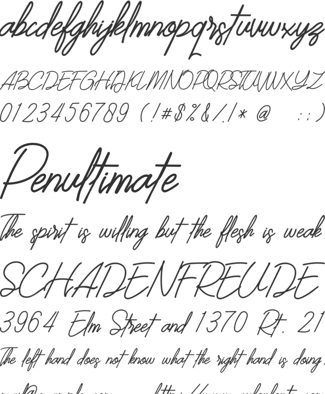 Southern Javanica Free Version font preview