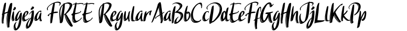 Higeja FREE Regular font