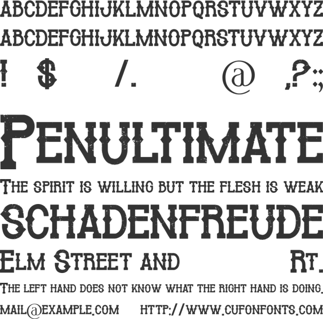 Cowboy Cadaver font preview