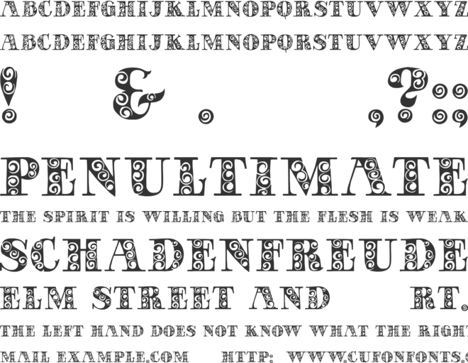 Gypsy Rose font preview