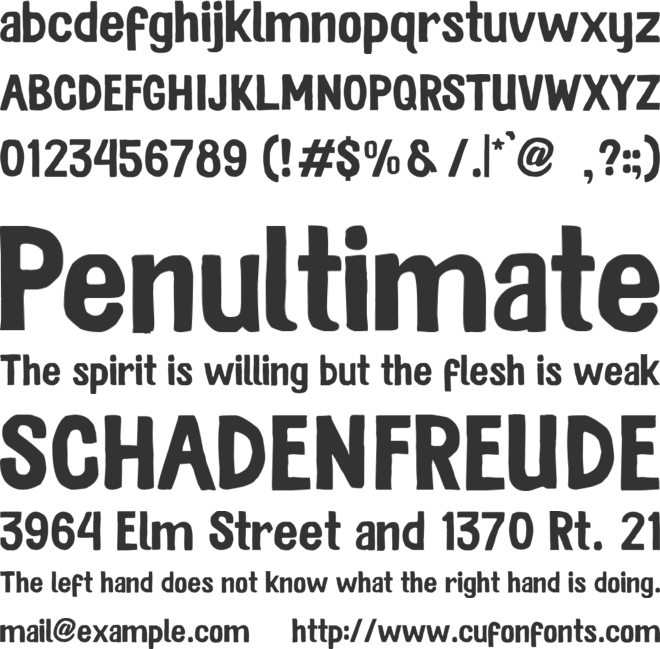 Vakansy font preview