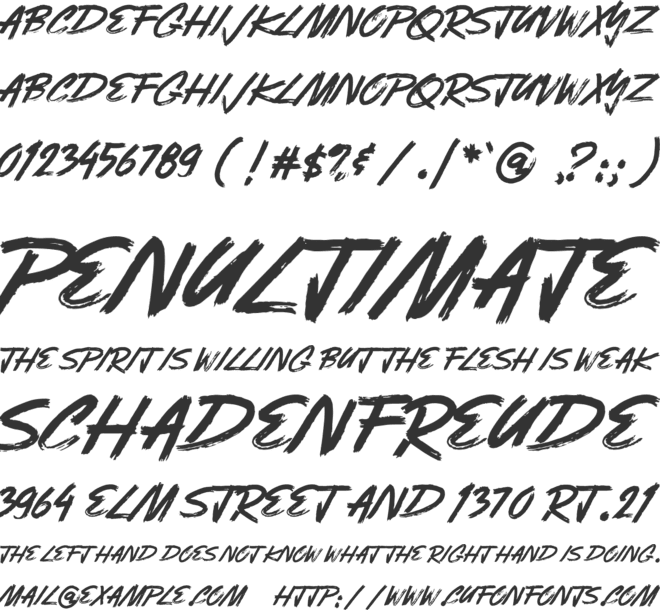 Sandora font preview