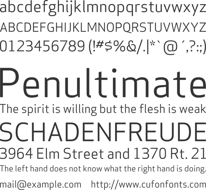 Apex Sans font preview