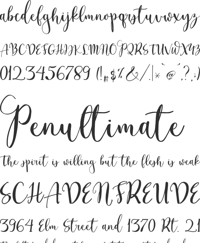 Craftylover font preview