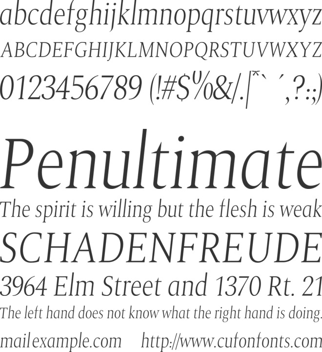 Duskendale font preview