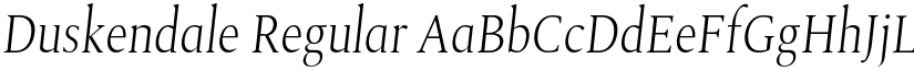 Duskendale Regular font