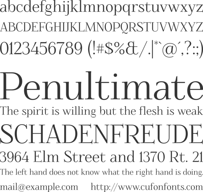 Foglihten font preview