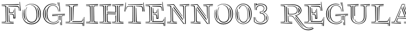 FoglihtenNo03 Regular font