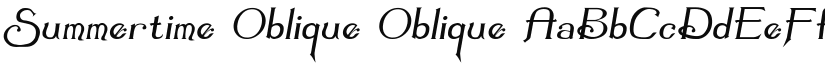 Summertime Oblique Oblique font