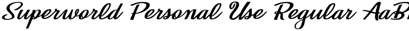 Superworld Personal Use Regular font