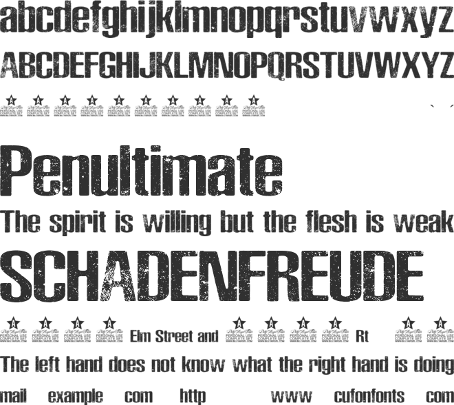 Rocks Personal Use font preview