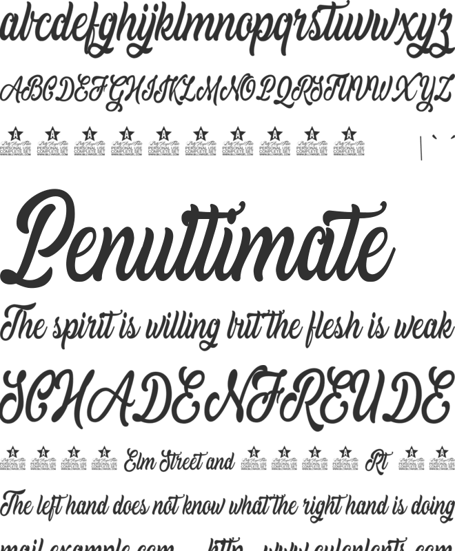 Mistical Personal Use font preview
