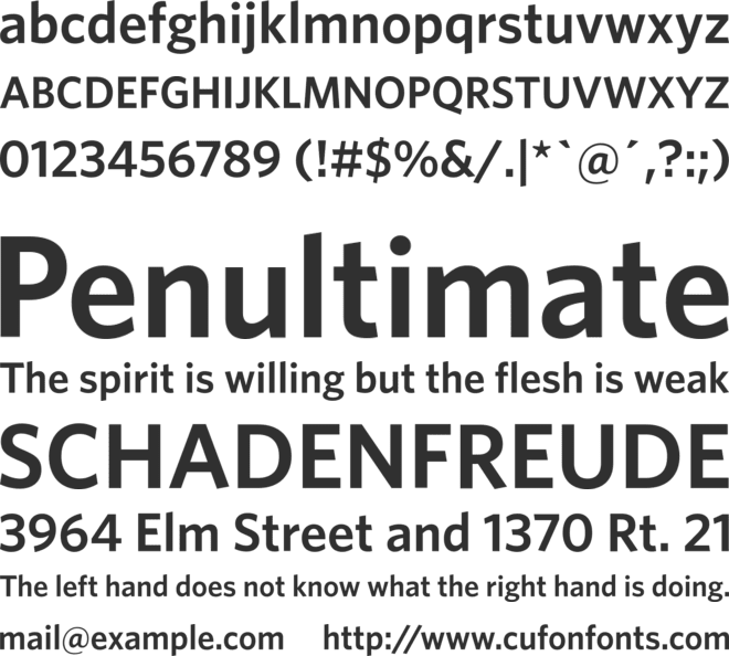 Whitney- font preview